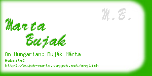 marta bujak business card